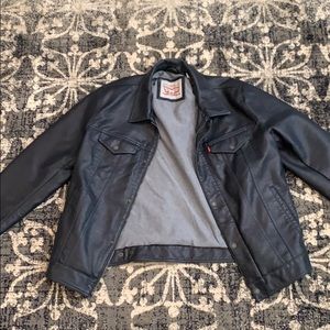 Levi’s faux leather jacket ( denim jacket style)